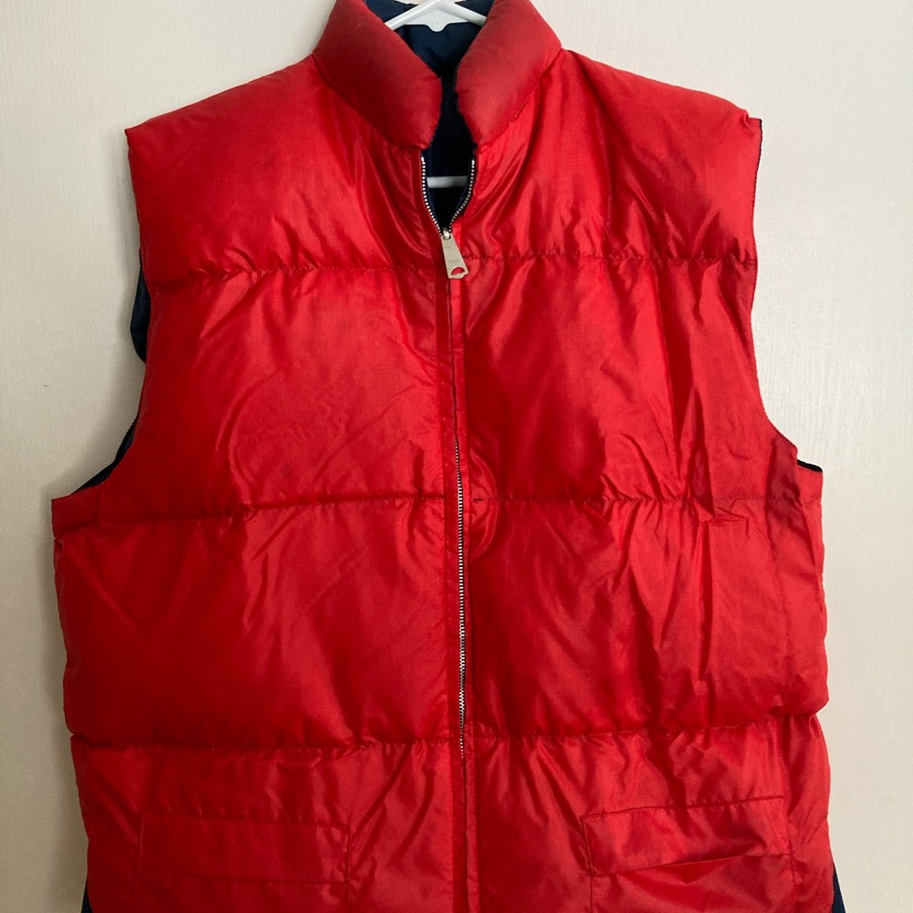 Reversible red/blue vest. Back to the future/ Marty McFly.  SiZe large